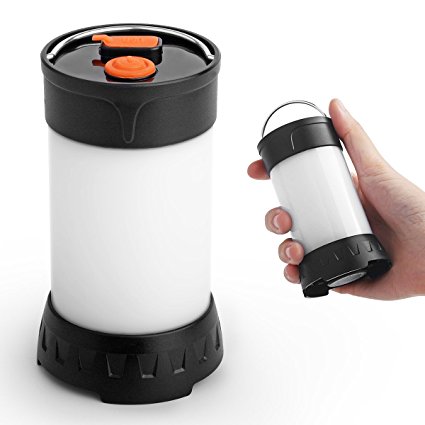 Zuoao Portable LED Camping Lantern Flashlight USB Rechargeable - 330 Lumens Bright Tent Light Lamp Camping Torch for Hiking Outdoor Indoor Emergencies with 5 Light Mode 2000mAh Battery Included