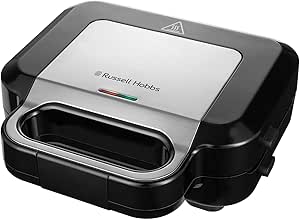 Russell Hobbs Sandwich Maker 3 in 1 Creations (Waffle maker, panini press or grill, 3 removable plates with non-stick coating, dishwashersafe parts, BPA free) 26810, Black