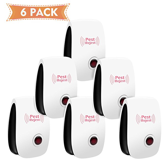 Aonsen 2018 UPGRADED Electronic Pest Control Indoor Ultrasound Pest Repellent (6 Pack) - for Mice,Rat,Bug,Spider,Roach,Fly,Ants,Mosquito,Pet & Human Safe