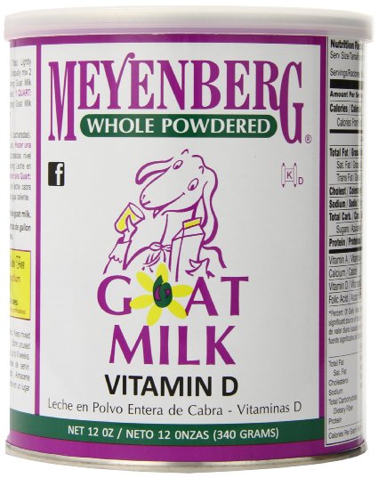 Meyenberg Whole Powdered Goat Milk Vitamin D 12 Ounce
