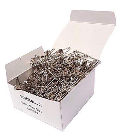 Extra Large 2" Safety Pins - Heavy Duty, Industrial Strength, Nickel Plated, Rust Resistant (1440 Safety Pins)