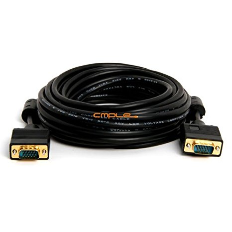SVGA Super VGA M/M Monitor Cable w/ ferrites (Gold Plated) -15FT