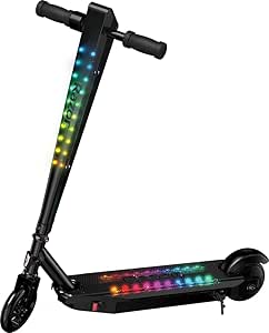 Razor Sonic Glow Black Electric Scooter with LED Lights and Bluetooth Wireless Speaker,