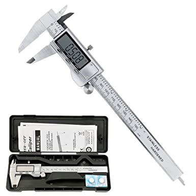 Color You Electronic Vernier Caliper Digital Tool Digital Caliper With Extra-Large LCD Screen And 0-6 Inch/ 150mm Conversion Digital Precision Measuring Micrometer Stainless Steel IP54 Water Resistant