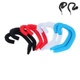 DigiHero 4 Pairs  4 Colors Sport Headphone HooksWire Hangers Compatible with Most In Ear Earbuds - BlackWhiteRedBlue