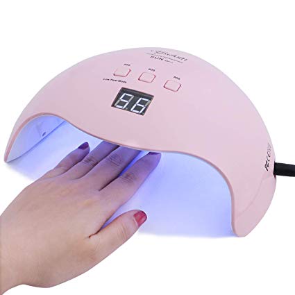 Tfscloin Gel Nail Dryer 40W UV LED Curing Lamp for Gel Nail Lamp Professional Manicure with 3 Timers Nail Art Tools Accessories(Pink)