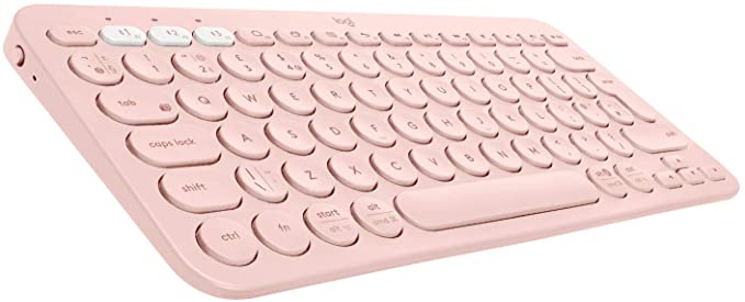 Logitech K380 Multi Device Bluetooth Minimalist Keyboard Lightweight Rose