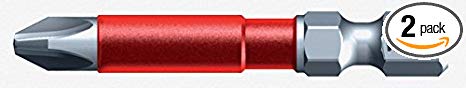 Wiha 76844 #2 x 49mm Phillips Terminator Impact Power Bit (2 Pack)