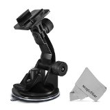 Suction Cup Mount for GoPro Hero4 Hero3 Hero3 Hero2 and Hero Black Silver and White Editions  MagicFiber Microfiber Lens Cleaning Cloth