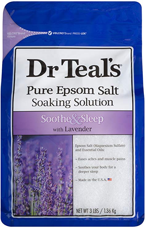 Dr Teal's Pure Epsom Salt Soothe and Sleep with Lavender, 1.36Kilogram
