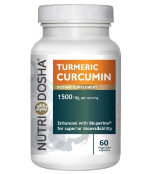 1425 mg Active Curcuminoids in 95% Standardized Turmeric Curcumin Extract with Bioperine® for Maximum Absorbency - Highest Potency Ayurveda Curcuma Longa Tumeric Root Powder | 60 vegetable capsules | 2 pills per svg