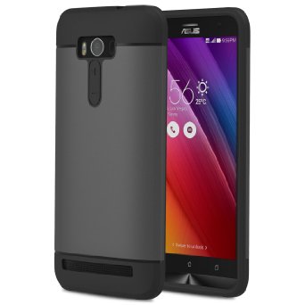 MoKo ASUS Zenfone 2 Laser Case - Scratch Resistant Hybrid Armor Series Dual Layer Protection - Bumper Cover for ASUS Zenfone 2 Laser ZE550KL  ZE551KL 55 Inch Smartphone 2015 Release BLACK