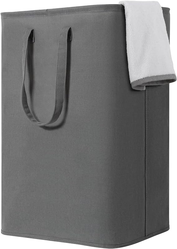 Chrislley 85L laundry basket Freestanding Laundry Hamper with Handle Large Collapsible Laundry Basket Laundry Bin for Clothes Washing Bedroom Grey