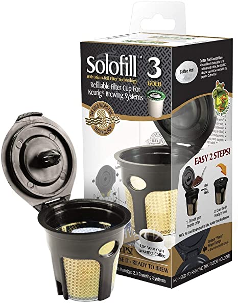 2 Pack Solofill K3 Gold Refillable Coffee Filters Cups