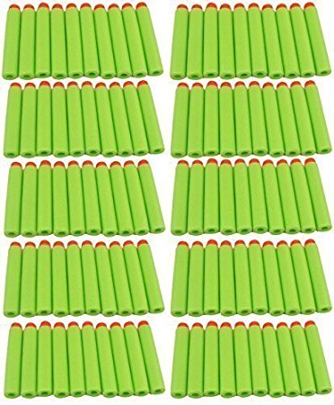 Nerf N-Strike Compatible Green Zombie Style Darts - Bulk 100 Pack