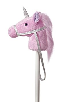 Aurora World World Giddy-Up Fantasy Stick Horse 37" Plush, Unicorn