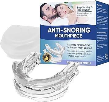 Snoring Aids for Men, Anti Snore Devices, Stop Snoring Mouthpiece, Stop Snoring Solution for Men, Prevent Bruxism & Snore, 1 Count