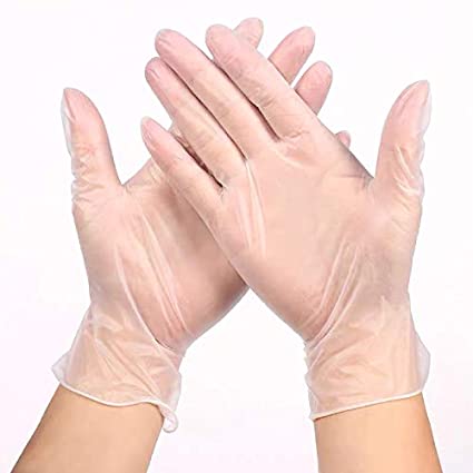 Valpeak Disposable Gloves Latex Free Powder Free, Disposable Plastic Gloves for Cooking,Cleaning, Hair Coloring, Dishwashing, Food Handling,100 Pcs (M)