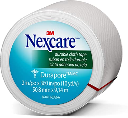 Nexcare Durapore Durable Cloth First Aid Tape, Tears Easily, For Securing Splints and Bulky Dressings, 24 Rolls