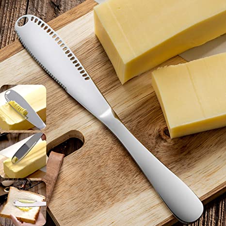 Stainless Steel Butter Spreader Knife, Multi-use for Kitchen Gadgets, Curler, Peanut Spreader, Butter Roller, Scooper for Breakfast, Available for Butter, Cheese, Peanut, Jam, Durable Multi-functional