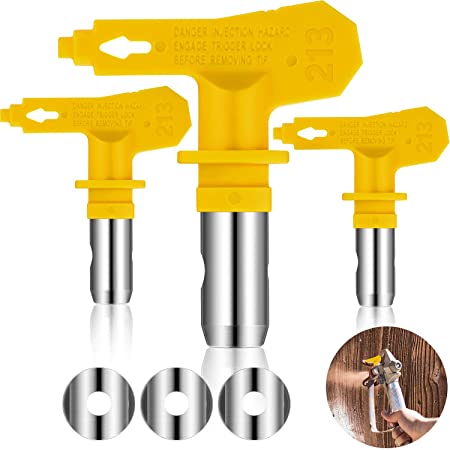 3 Pieces Reversible Airless Sprayer Tip Airless Paint Spray Guns and Airless Sprayer Spraying Machine Parts for Homes Buildings Decks or Fences (213)