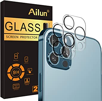 Ailun Camera Lens Screen Protector Compatible for iPhone 12 Pro Max 2Pack Tempered Glass Film,[9H Hardness] - HD