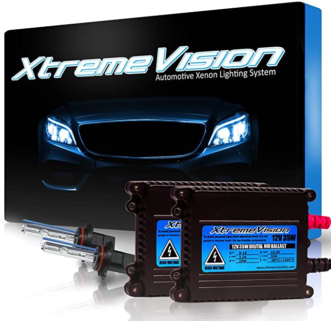 Xtremevision 35W Xenon HID Lights with Premium Slim Ballast - 9006 8000K - 8K Medium Blue - 2 Year Warranty