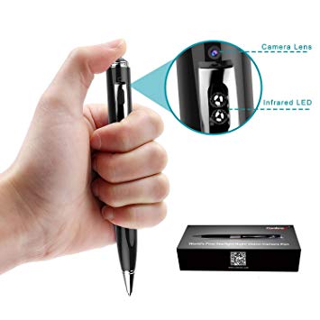 Spy Pen Camera - Conbrov HD 1080P Hidden Camera Pen with Night Vision, Mini Portable Video Recorder Max 3 Hours Recording for Canadian Personal Body Security,1 Year Warranty from Canada