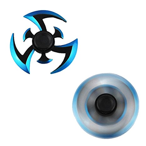 Wensltd Aluminium Alloy Tri-Spinner Fidgets Toy Stress Reducer Relieve Anxiety and Boredom (Blue)
