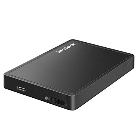 Inateck SATA to USB-C External Hard Drive Enclosure for 9.5mm & 7.5mm 2.5Inch HDD/SSD, with USB C to C Cable, UASP Supported, Tool Free (FE2005C)