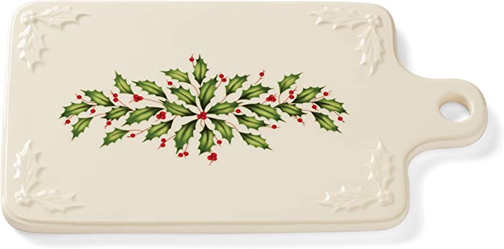 Lenox Holiday Cheeseboard, 3.55 LB, Red & Green