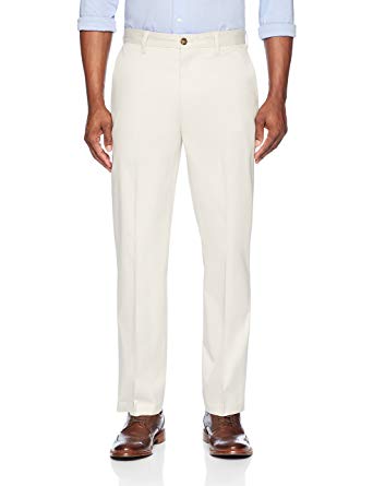 Amazon Brand - BUTTONED DOWN Men's Relaxed Fit Flat Front Dress Chino Pant, Supima Cotton Non-Iron