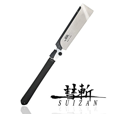 SUIZAN japanese Dozuki (dovetail) Folding Saw Pull Saw for Woodworking