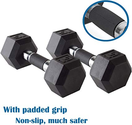 CAP Barbell PVC-Coated Hex Dumbbell Pairs Set (150/280/550/590 LB), Dumbbell Set with Rack Stand, Rack Only, or Set of 2 Weights with Padded Grip