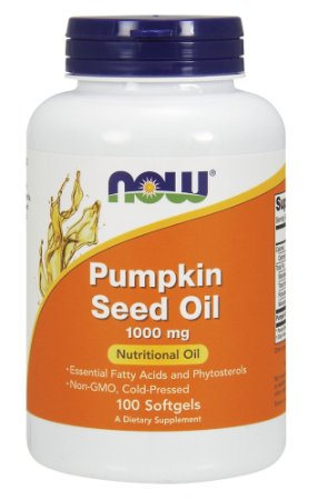 Now Foods Pumpkin Seed Oil 1000mg Soft-gels, 100-Count