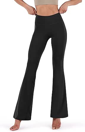 ODODOS Women's Bootcut Yoga Pants Tummy Control Non See Through Bootleg Gym Workout Pants