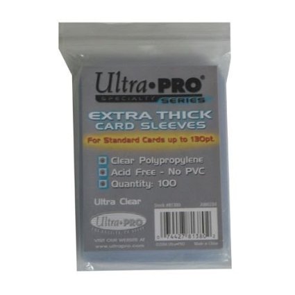 1 (One) Pack of Ultra-PRO Extra Thick Card Sleeves for Thick Jersey or Memorabilia Sports Trading Cards