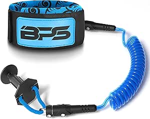 BPS New Zealand ‘Storm’ PRO Bodyboard Leash – Wrist Boogie Board Leashes Premium Coiled Leash with Plug