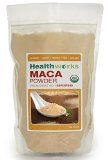 HealthWorks-Wild Organic Peruvian Maca Root Powder Wildcrafted Raw Superfood 1 Lb