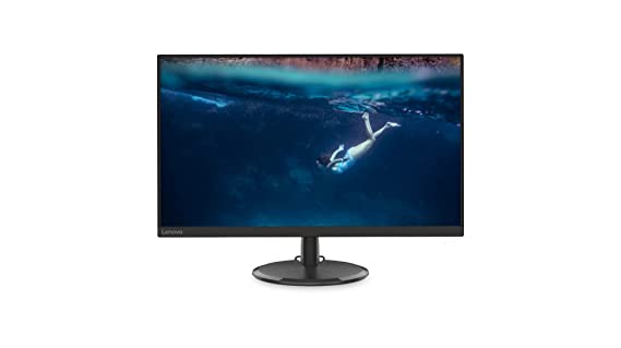 Lenovo 27-inch FHD Monitor with IPS Panel, 75hz, 4ms, 250 nits Brightness - D27-20 (Black)