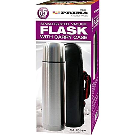 Prima 0.5Ltr Stainless Steel Vacuum Flask with Carry Case