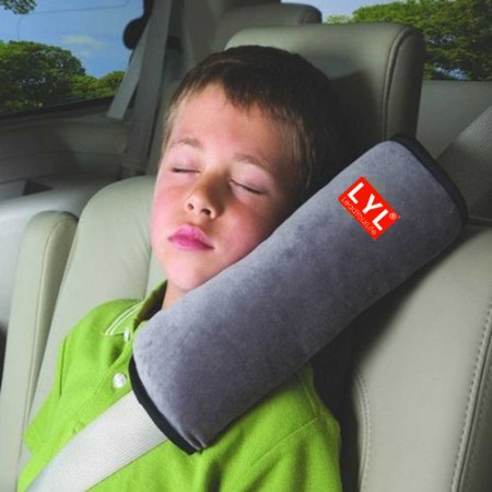 LYL Children Baby Soft Headrest Neck Support Pillow Shoulder Pad for Car Safety Seatbelt