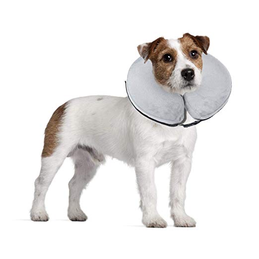 E-KOMG Blow Up Dog Collar Dog Cone Protective Inflatable Collar After Surgery Pet Recovery Collar for Dogs and Cats