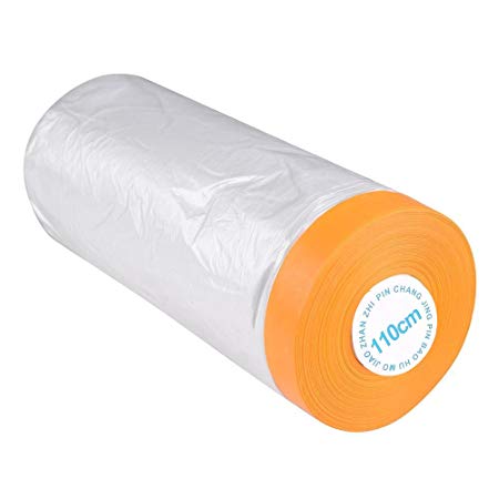 Car Furniture Pre-Taped Drop Film Masking Tape Protection Covering Cloth 25MLong