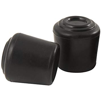 SoftTouch 4440895N Non-Marking Chair Leg Tip Protect Floors From Scratches with Anti-Skid Rubber Furniture, 1-1/4", Black