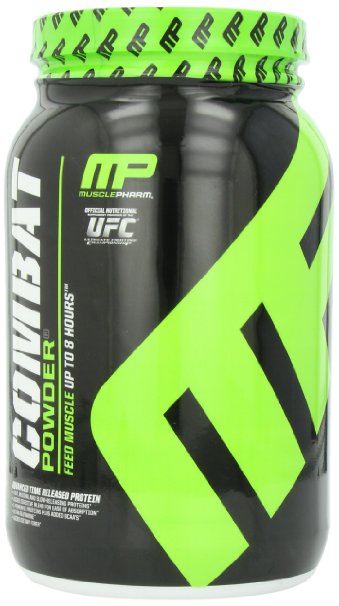 Muscle Pharm Combat Powder Advanced Time Release Protein, Chocolate Milk, 2 Pound