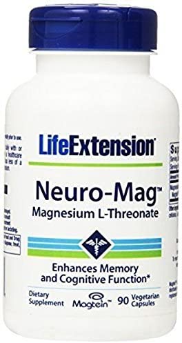 Life Extension Neuro-Mag Magnesium L-Threonat Vegetarian Capsules, 90 Count (Pack of 3) by Life Extension