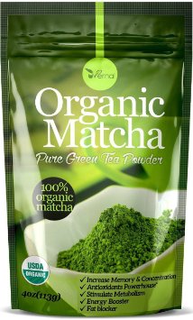 Organic Matcha Green Tea Powder Antioxidants USDA Organic Energy Booster Incredible Taste(4oz)