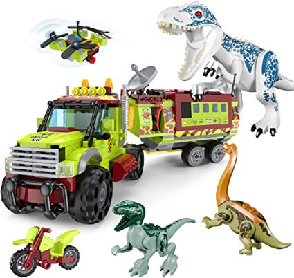 zinat Dinosaur Building Toy for Kids,Jurassic Dinosaur World Building Block for Educational Activities, Party Birthday Idea for Boys Girls Ages 6-12 Year Old - 523pcs