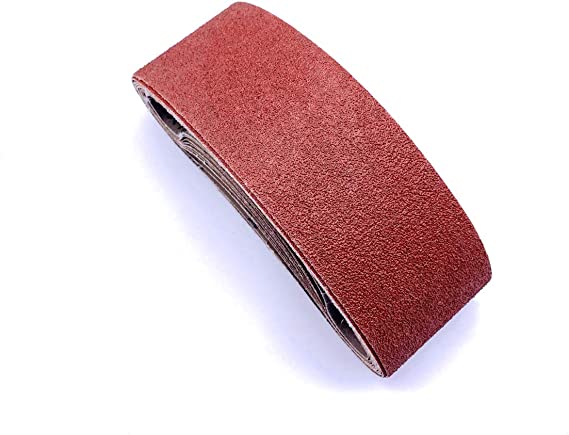 3 x 21 Sanding Belt,80 Grit Aluminum Oxide Belt Sander Paper, 12 Pack
